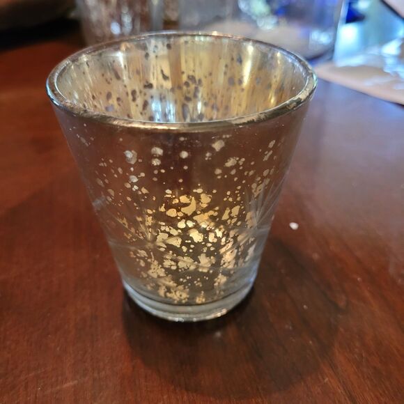 10 pcs crackled look glass with silver/gold inlay some new votive candle holder - Picture 11 of 11